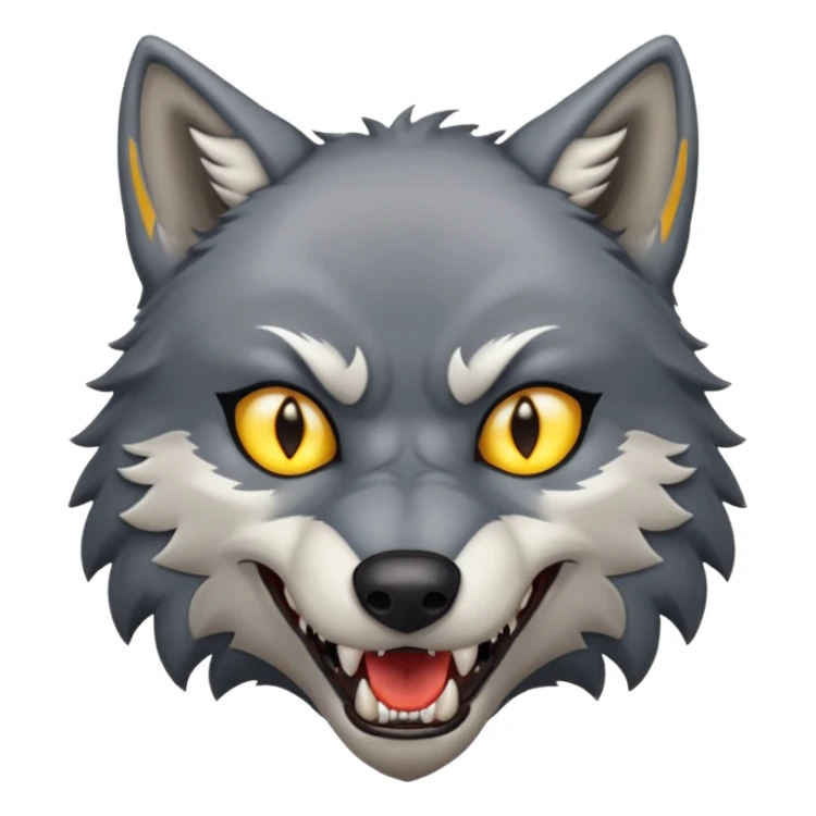 Tráeme una imagen de un lobo enojado sticker
