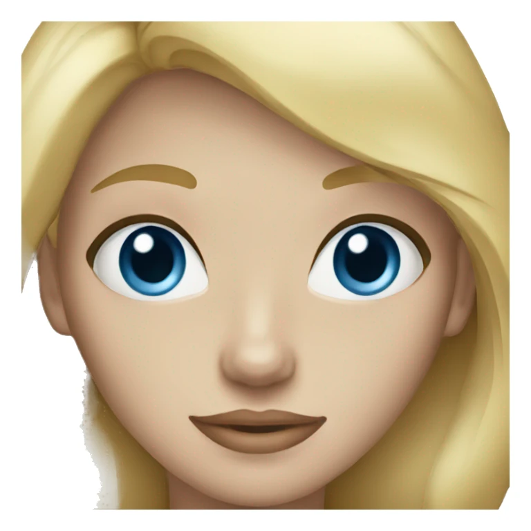 Woman blonde hair blue eyes  sticker