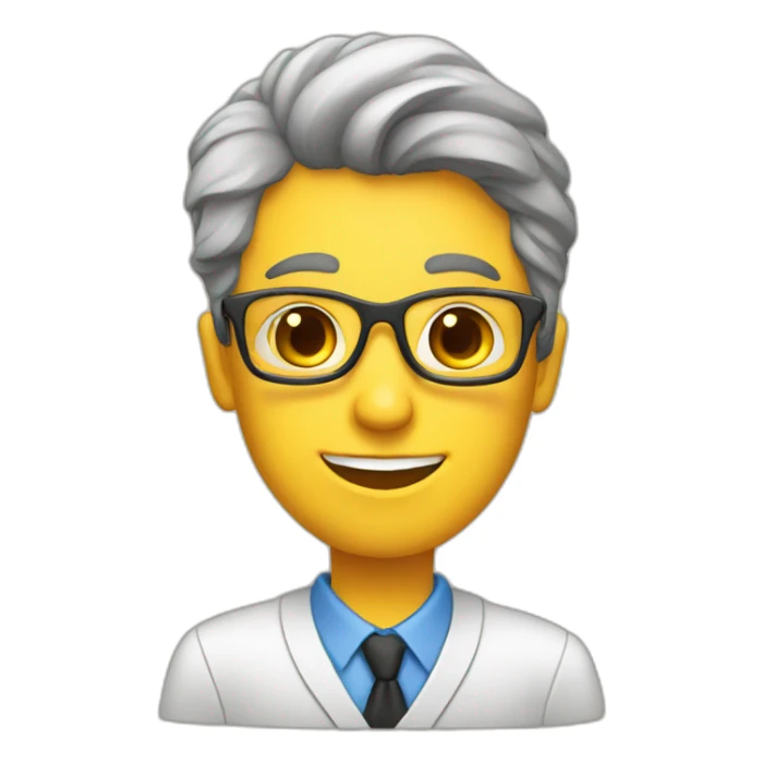 cartoon illustration of a  as a teacher sticker