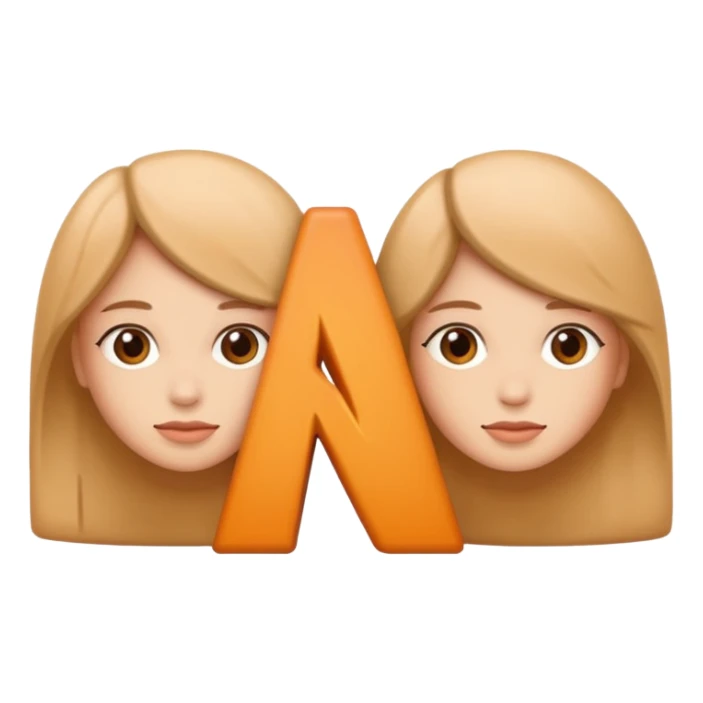 Create two letters, N and Y, in the shape of sisters.  sticker