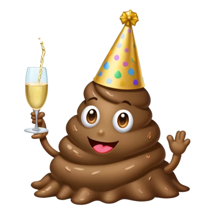 Caca qui fait la fête  sticker