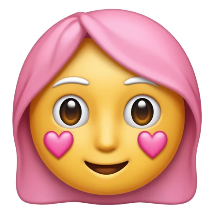 Coração metade rosa e metade branco sem borda emoji sticker
