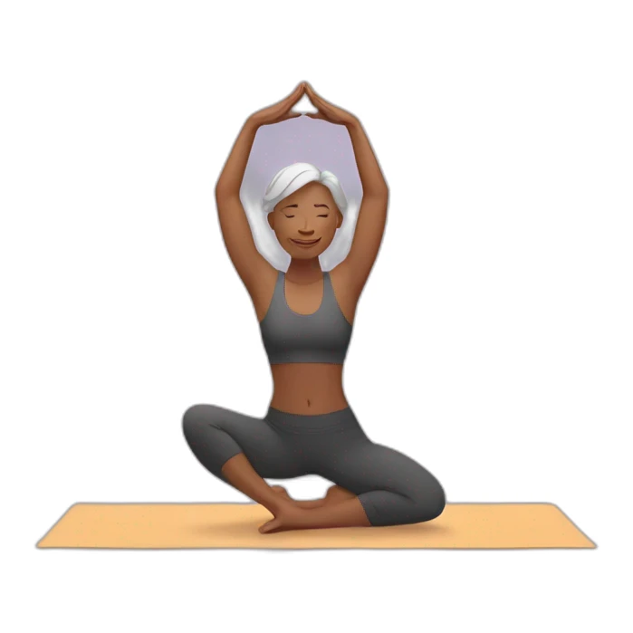 40 year old lady doing yoga sticker
