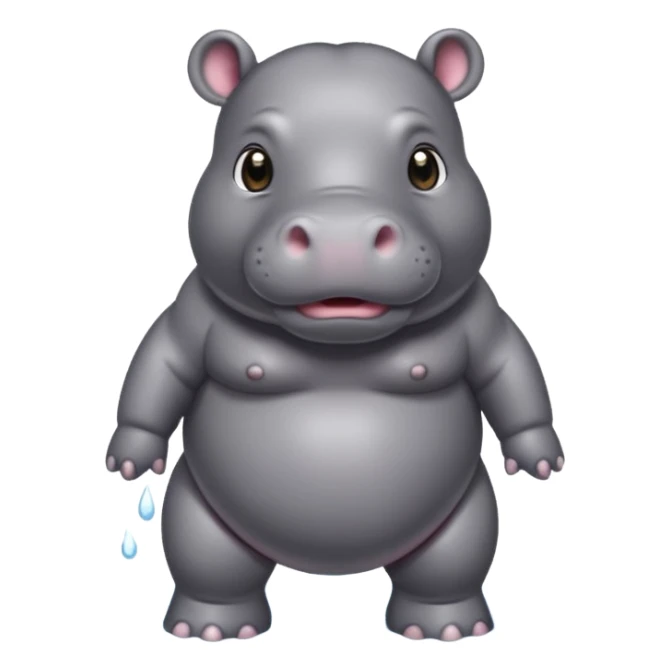 baby hippo sticker