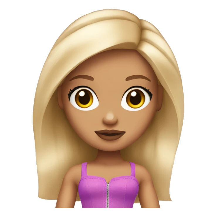 Bratz doll with blonde hair and brown eyes sticker