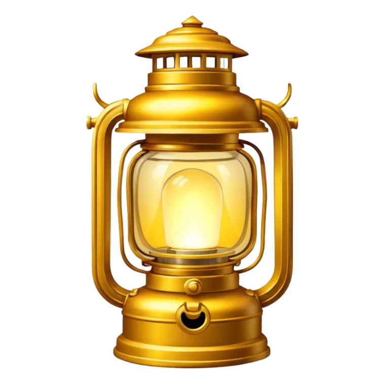 glowing bright lantern with light surrounding it sticker