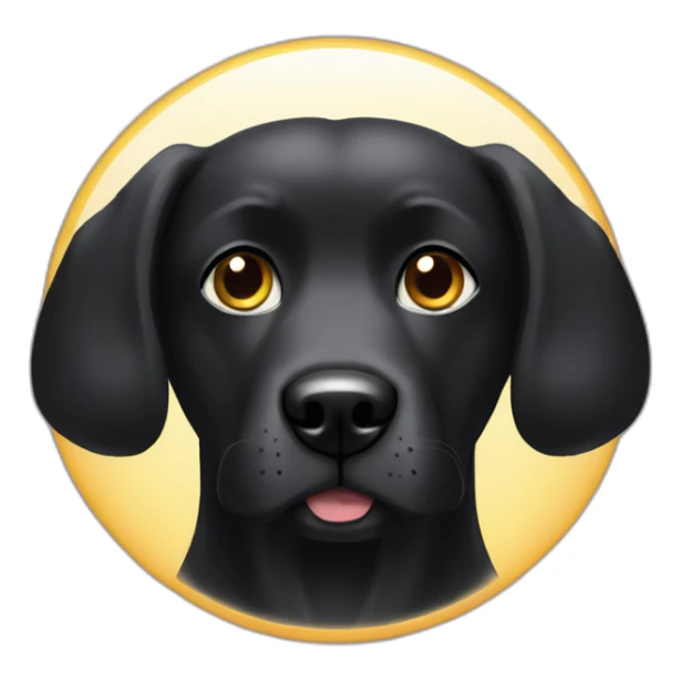 black-bolonka-dog-with-halo sticker