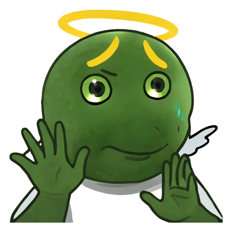 ￼ prayer, hands with sparkles and an angel halo sticker