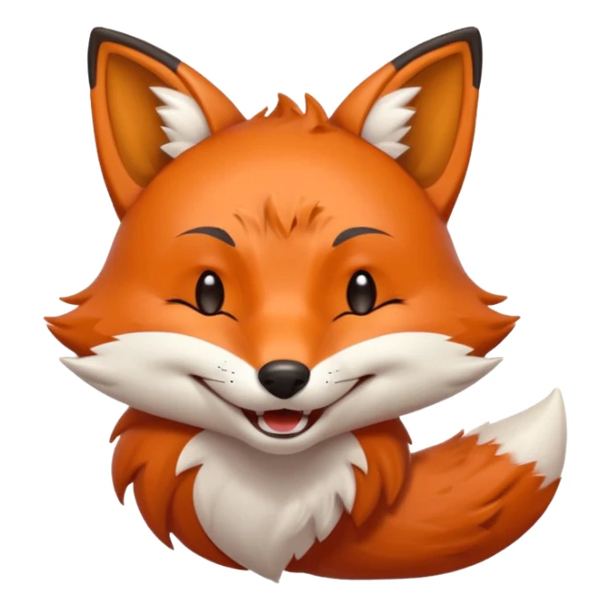 A fox head with heart eyes
The second one should be a fox that is laughing
The third one should be a fox with an athletic body that shows strength, for example
The fourth one should be a fox head that is sleepy and relaxed
The fifth one should be sad with teary eyes sticker