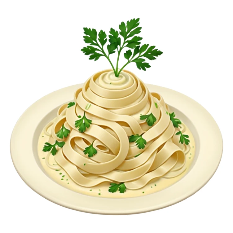 white creamy saucy fettuccine  sticker