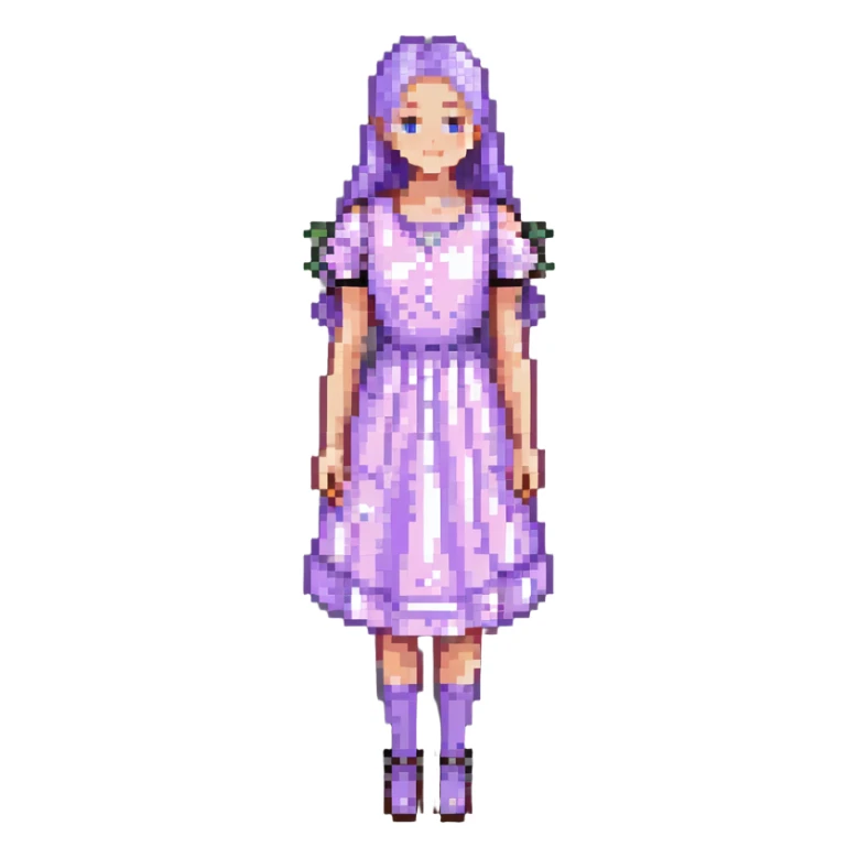 very light lavender rosy dress sticker