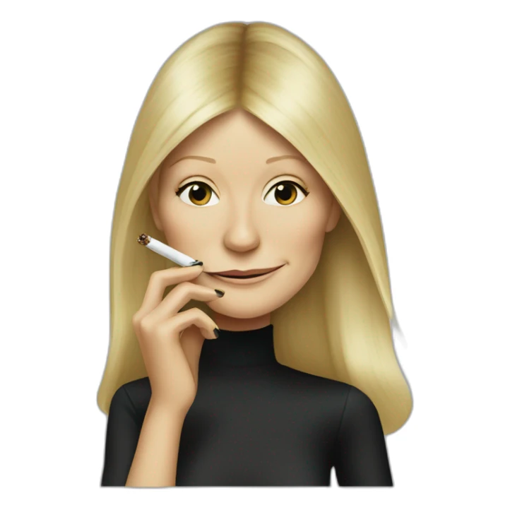 gwyneth paltrow smoking a cigarette sticker