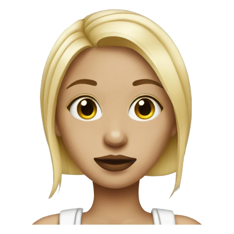 blonde girl with septum piercing  sticker