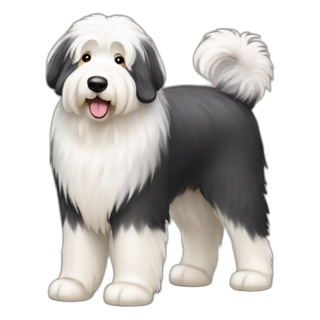 Dog old english sheepdog full-height sticker