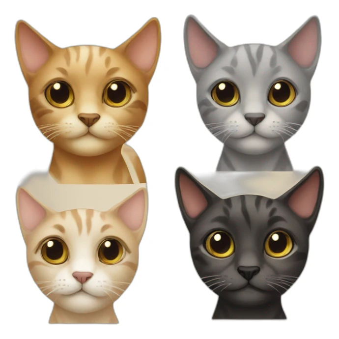 a cute big eyed cat mixed with a horse sticker