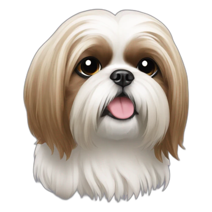 Dog Shih Tzu with long hairs full-body sticker
