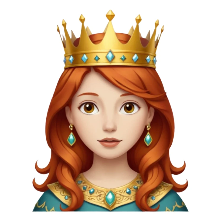 woman pelirroja con corona  sticker