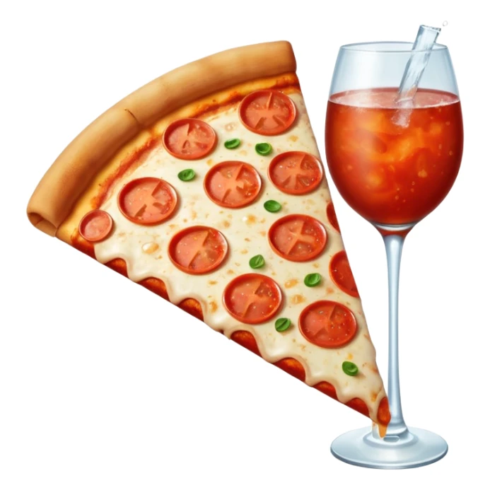 lon nước ngọt và pizza sticker