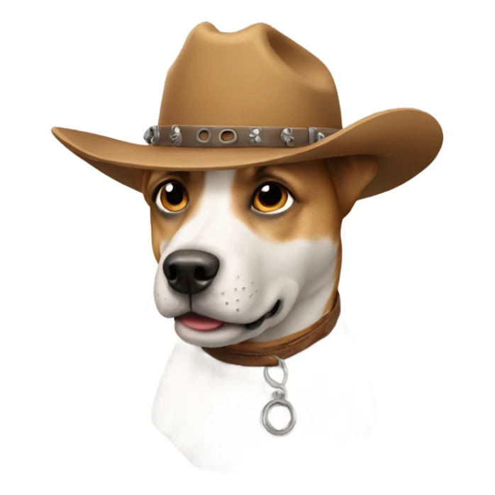Dog dog dog dog cowboy sticker