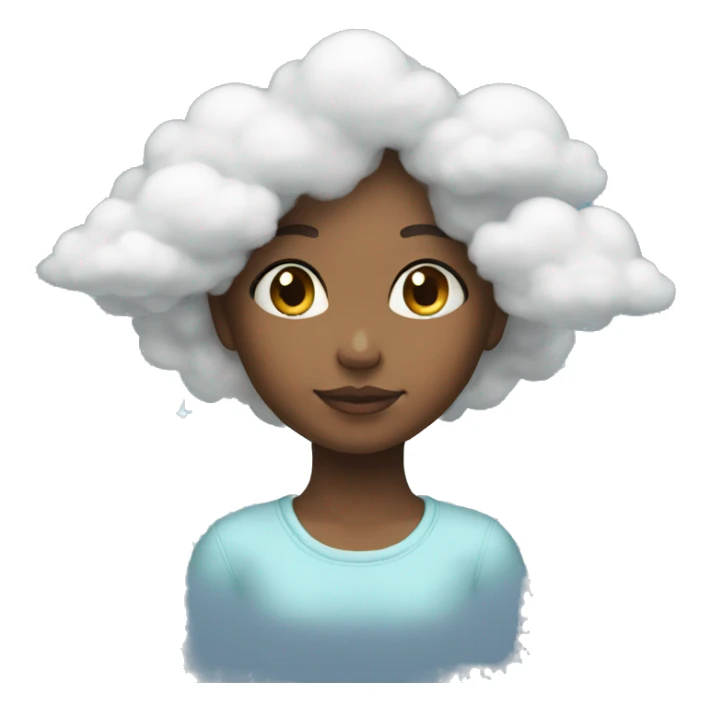 girl with cloud of dreams sticker