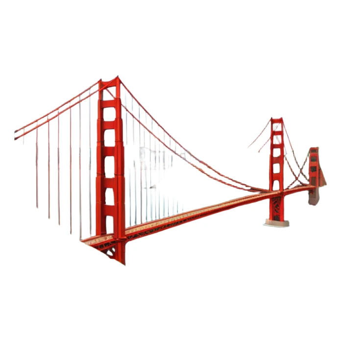 im trying to come up with a classic but still dynamic visual of the golden gate bridge and surrounding hills and the presidio for a work conference sticker