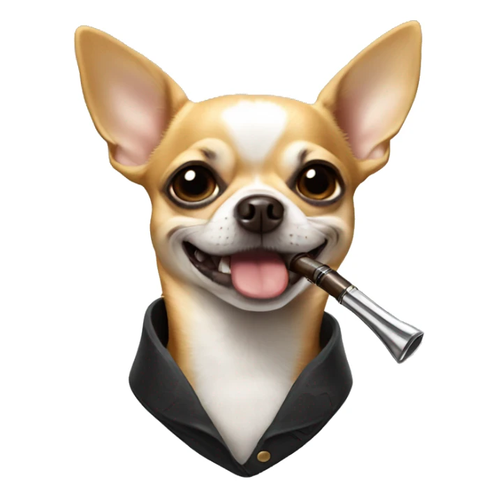 Chihuahua with pipe in mouth sticker