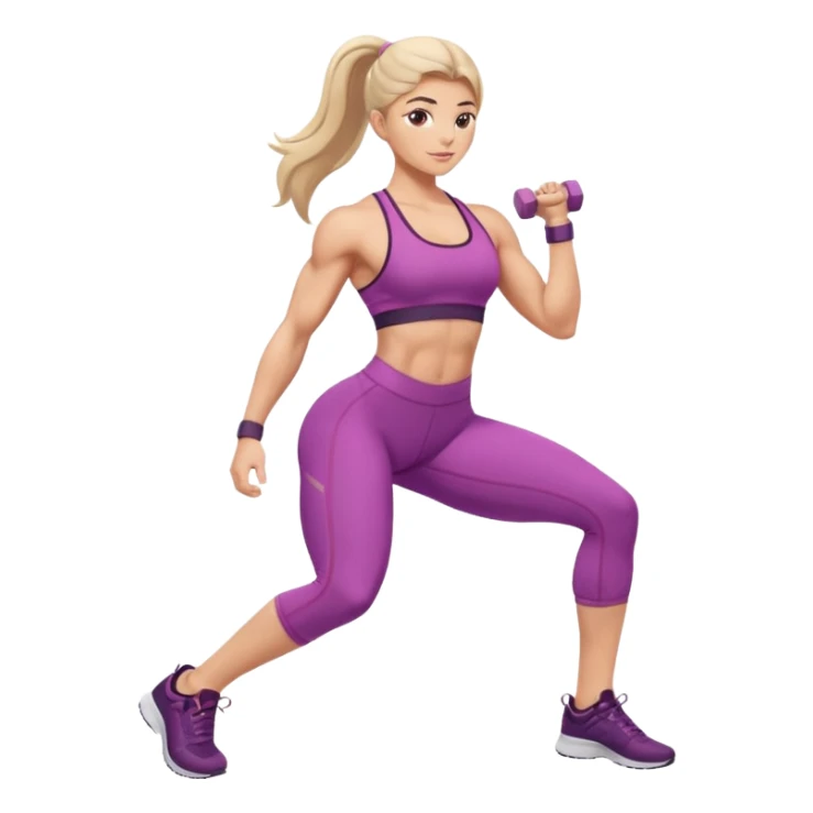 girl working out glutes sticker