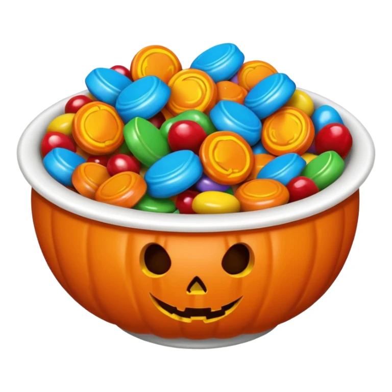 Halloween bowl of candy sticker
