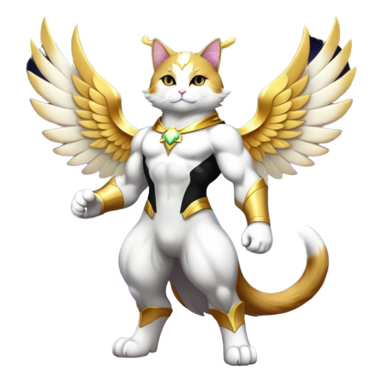 Transcendent celestial infinity cosmic galactic energy Mega neon unicorn dragon hydra hyper rare golden penguin Golden Divine god angel Omni Black and white Super muscular Buff sigma Gigachad cat full body tuxedo colored  sticker