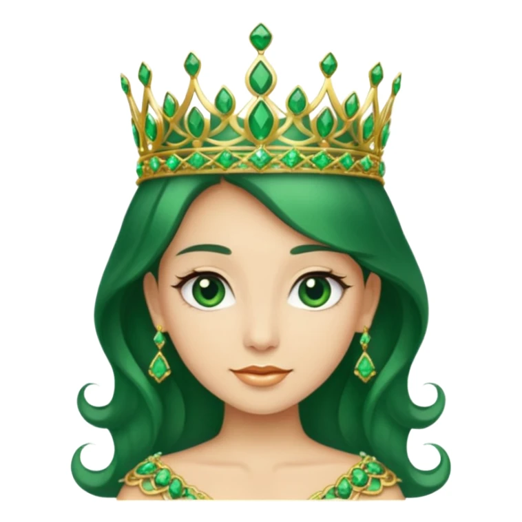 Create me a detailed green Tiara that says Co-Owner Lia sticker