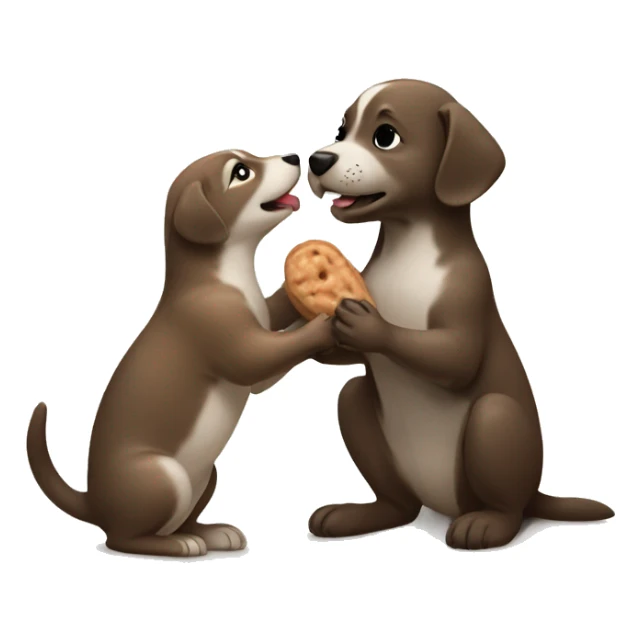 Puppy gifting a peanut to an otter sticker