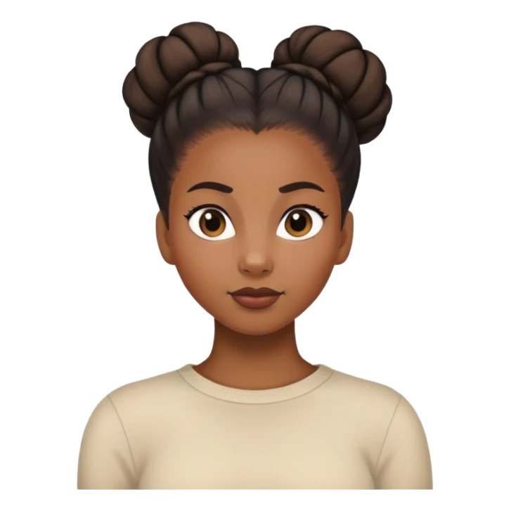 Black woman that has a bun sticker