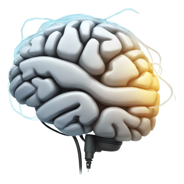 Lateral view of Brain with electrical wires lighting up sticker