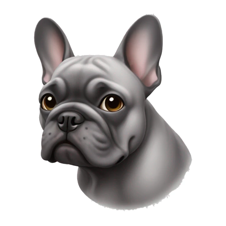 grey french bulldog sticker