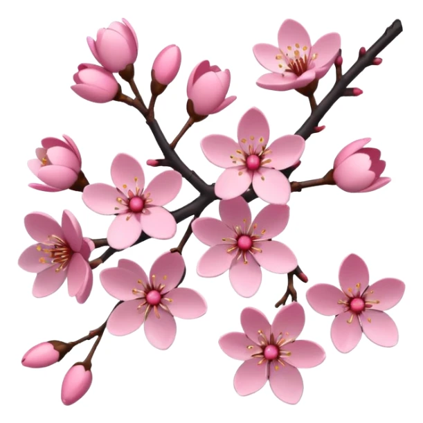cute cherry blossoms around the outline of photo frame sticker