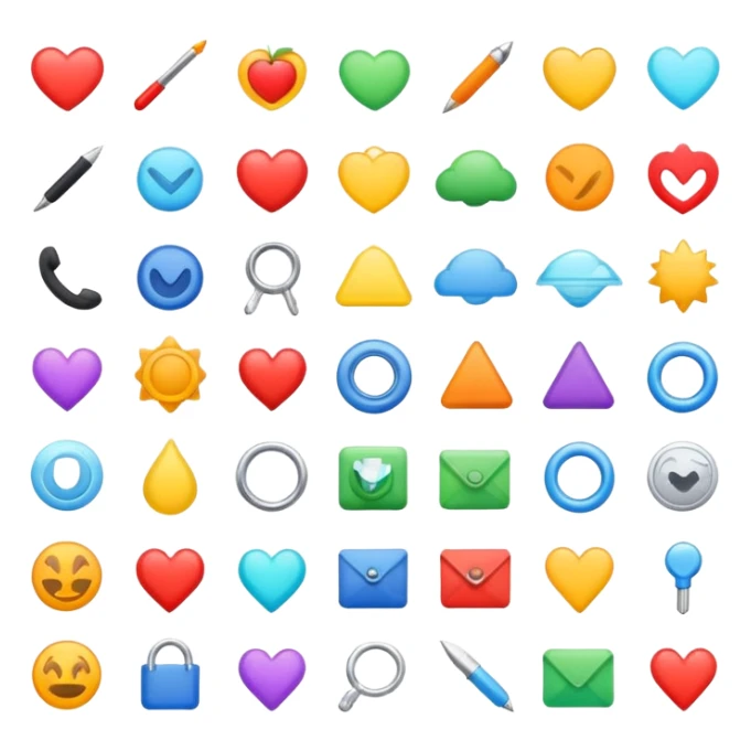 singular icon for items of diffrent puposes sticker