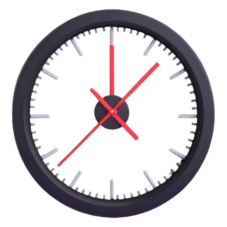 A clock with its hands spinning fast, showing the rapid passage of time. sticker