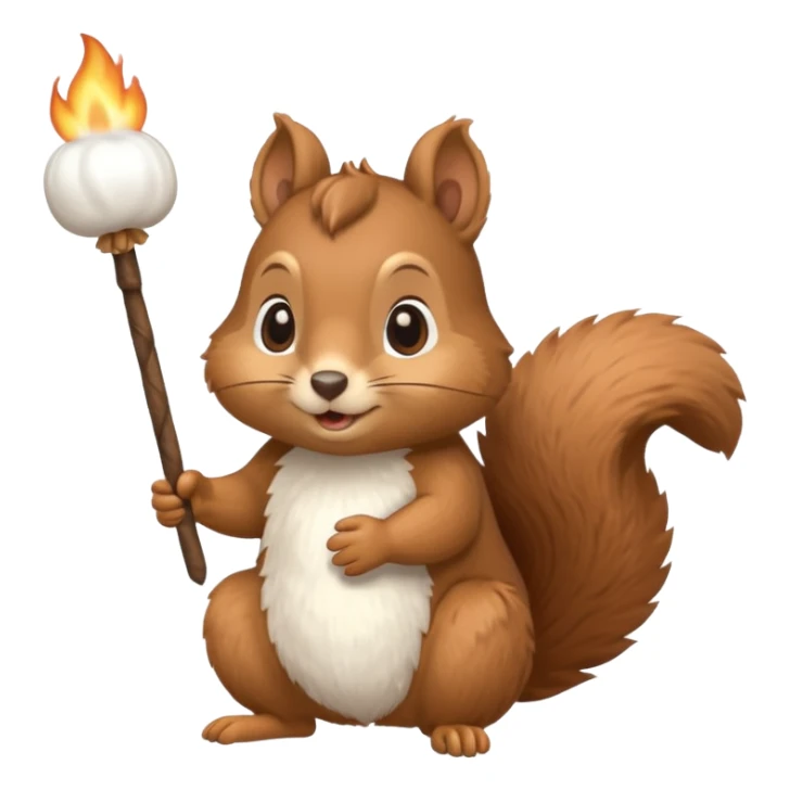 un écureuil qui fait du camping sticker