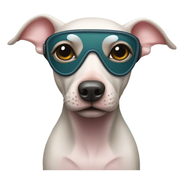 American Hairless Terrier with Swimming Mask sticker