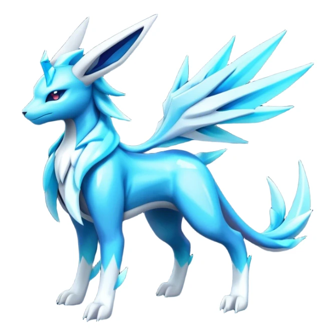 dialga-suicune-Glaceon-hybrid, full body sticker
