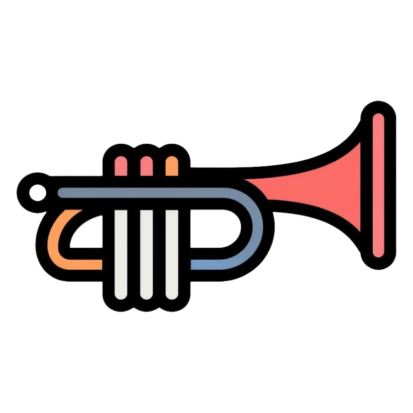 trumpet musical instrument app icon sticker