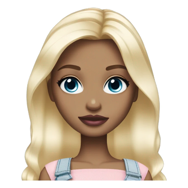 Bratz white skin blond blue eyes light pink lips sticker