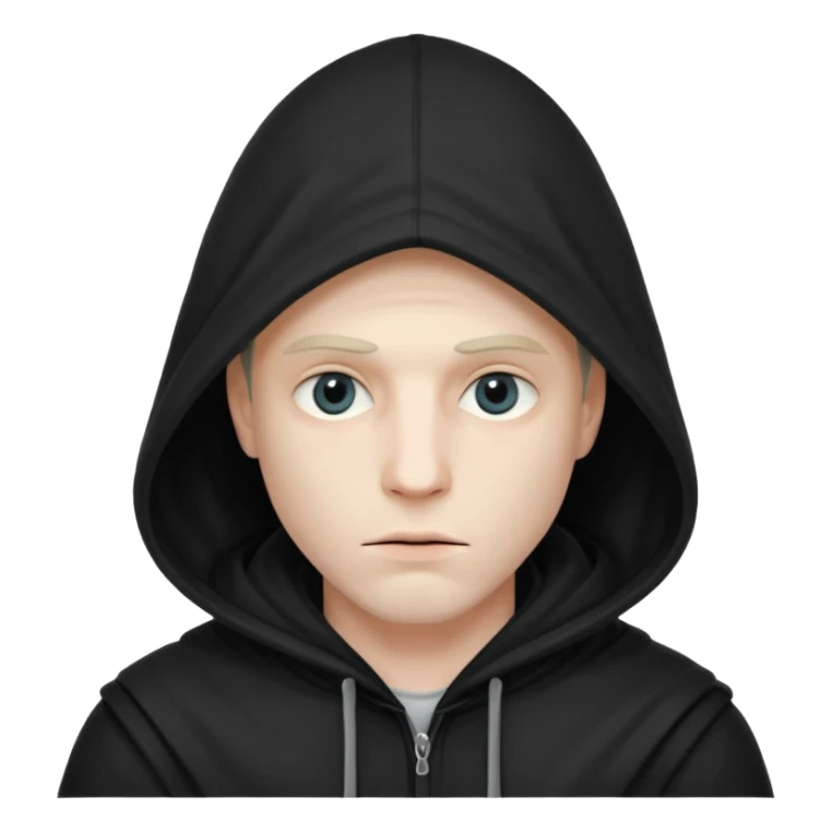 mysterious man in a hood sticker