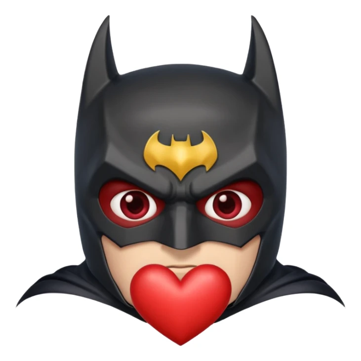 batman with hearts in his eyes sticker