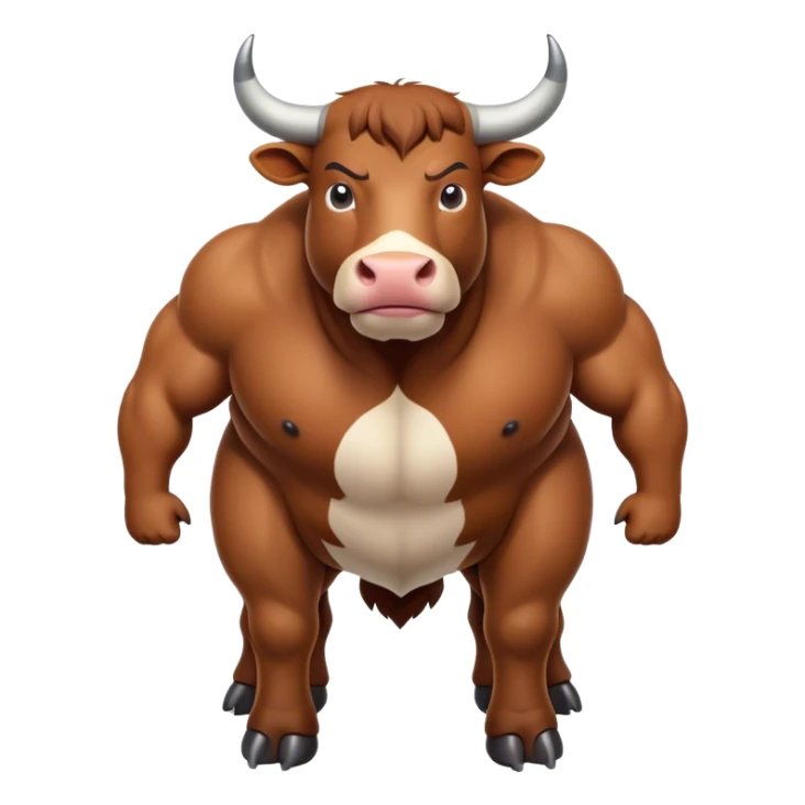 A top-down view of bull standing in a natural environment. sticker