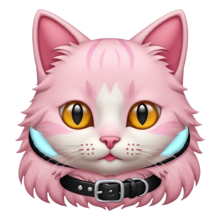 хочу 🐱 чтобы этот котик стал нежно розовым и с шеей sticker