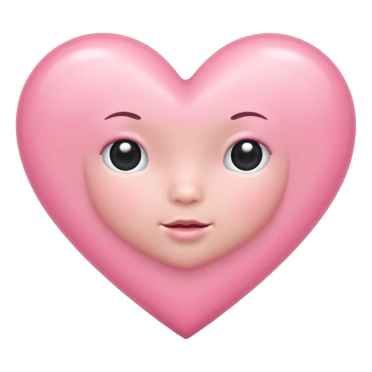 baby pink heart sticker