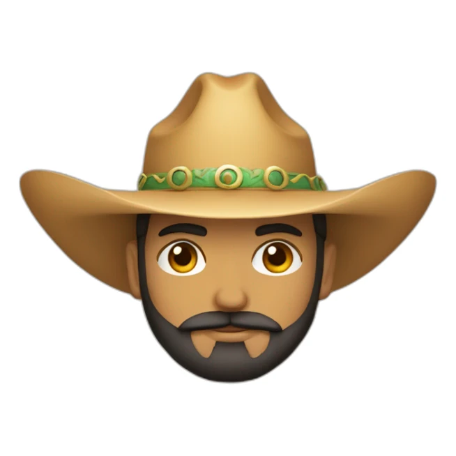 persona de barba con sombrero vueltiao sticker