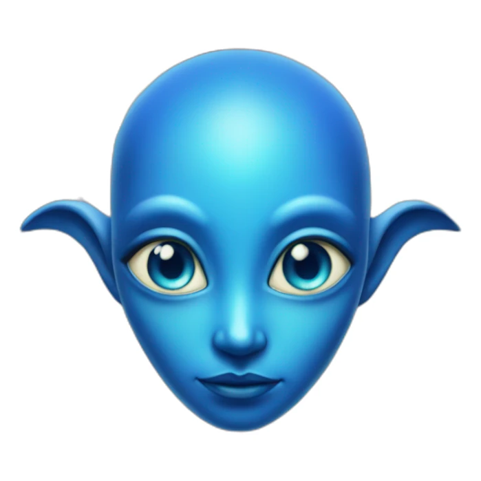 pleiadian alien with blue eyes sticker