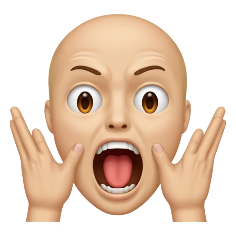 Hand in front of face mouth open screaming  sticker